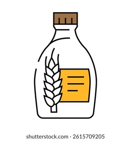 malt syrup barley line icon vector. malt syrup barley sign. isolated symbol illustration