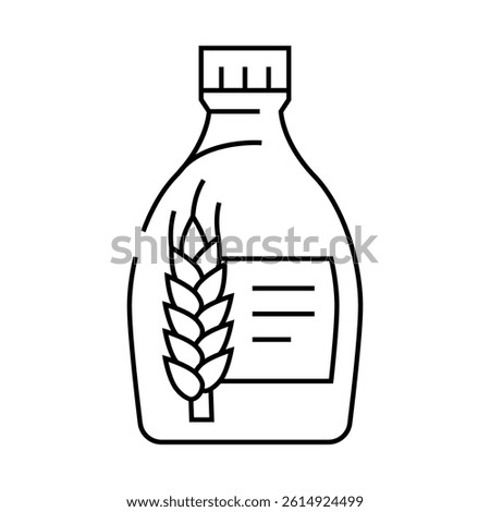 malt syrup barley line icon vector. malt syrup barley sign. isolated contour symbol black illustration