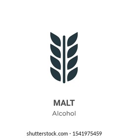 Malt vector icon on white background. Flat vector malt icon symbol sign from modern alcohol collection for mobile concept and web apps design.