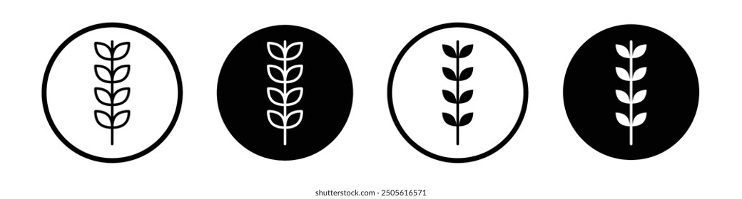 Malt vector icon set black filled and outlined style.