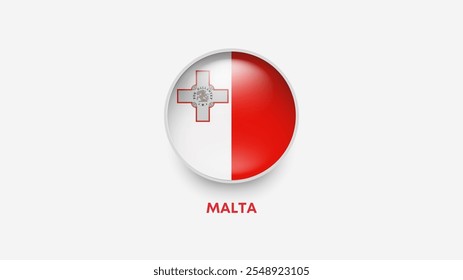 malta 3d flag vector illustrator