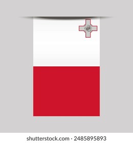 Malta Banner Flag Vector Illustration