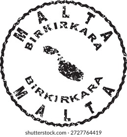 Malta Birkirkara Round Seal Map Design