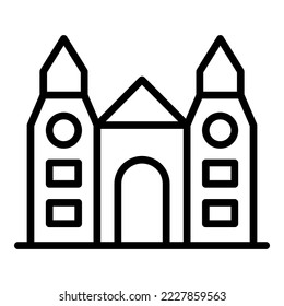 Malta building icon outline vector. Map landmark. Cross stamp