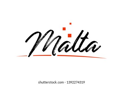 Malta country typography word text suitable for logo icon design