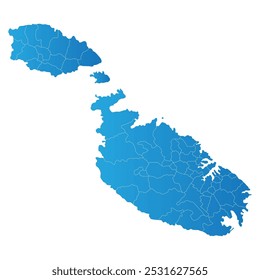 Malta district Country land Mapa