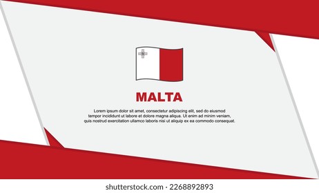 Malta Flag Abstract Background Design Template. Malta Independence Day Banner Cartoon Vector Illustration. Malta Independence Day