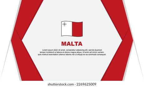 Malta Flag Abstract Background Design Template. Malta Independence Day Banner Cartoon Vector Illustration. Malta Background