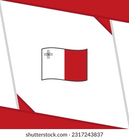 Malta Flag Abstract Background Design Template. Malta Independence Day Banner Social Media Post. Malta Independence Day