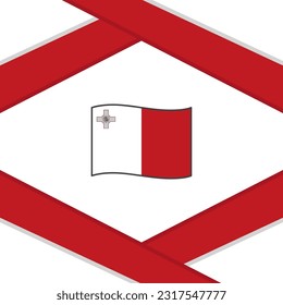 Malta Flag Abstract Background Design Template. Malta Independence Day Banner Social Media Post. Malta Template