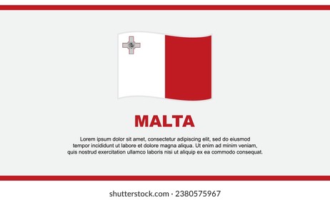 Malta Flag Abstract Background Design Template. Malta Independence Day Banner Social Media Vector Illustration. Malta Design