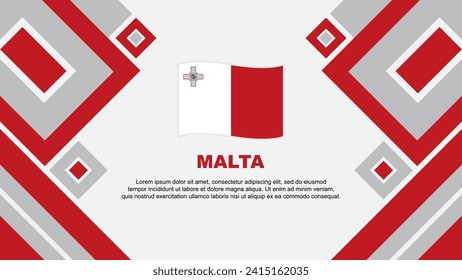 Malta Flag Abstract Background Design Template. Malta Independence Day Banner Wallpaper Vector Illustration. Malta Cartoon