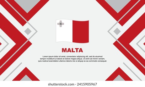 Malta Flag Abstract Background Design Template. Malta Independence Day Banner Wallpaper Vector Illustration. Malta Illustration