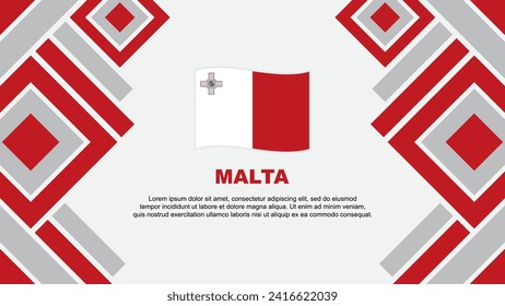 Malta Flag Abstract Background Design Template. Malta Independence Day Banner Wallpaper Vector Illustration. Malta