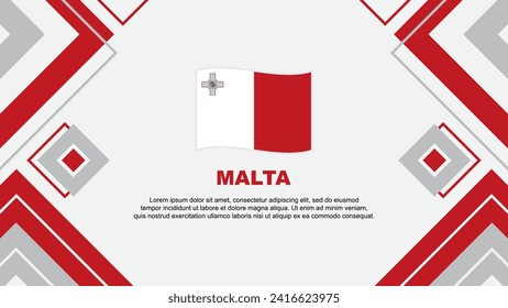 Malta Flag Abstract Background Design Template. Malta Independence Day Banner Wallpaper Vector Illustration. Malta Background