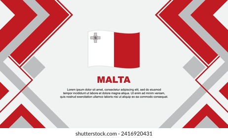 Malta Flag Abstract Background Design Template. Malta Independence Day Banner Wallpaper Vector Illustration. Malta Banner