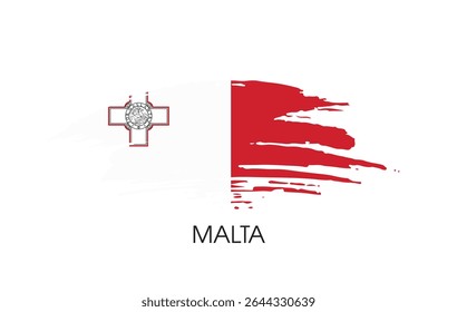 Malta flag banner background Vector illustration design independence day banner design 
