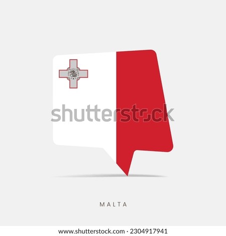 Malta flag bubble chat icon