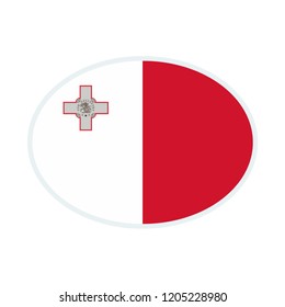 Malta flag. Malta ellipse flag
