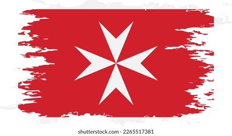 Malta flag grunge brush color image, vector