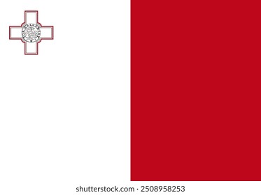 Malta flag illustrator country flags symbol nation