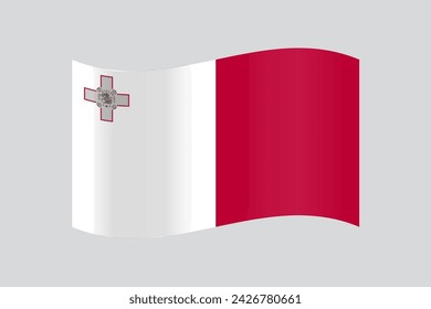 malta flag and map design