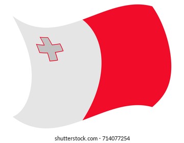 malta flag moved by the wind