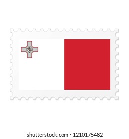Malta flag on white background vector image