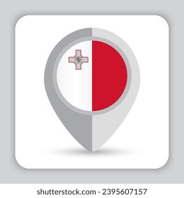 Malta Flag Pin Map Icon