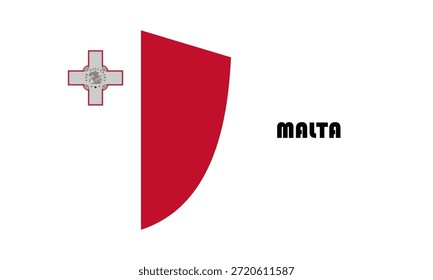 Bandera de Malta en forma de escudo (insignia)
