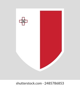 Malta Flag Shield Shape Frame