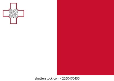 Malta flag simple illustration for independence day or election