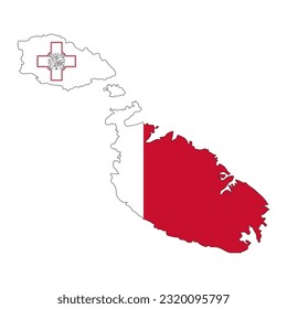 Malta flag simple illustration for independence day or election
