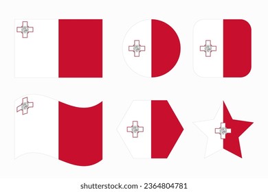 Malta flag simple illustration for independence day or election