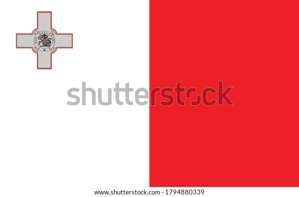 Malta Flag Vector Graphic Rectangle Maltese Stock Vector Royalty Free