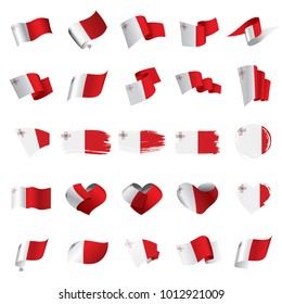 Malta flag, vector illustration