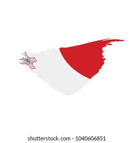 Malta flag, vector illustration