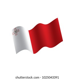 Malta flag, vector illustration on a white background