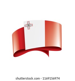 Malta flag, vector illustration on a white background