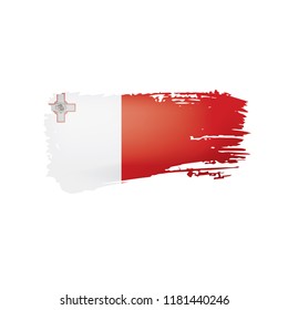 Malta flag, vector illustration on a white background.
