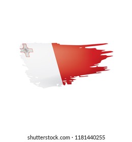Malta flag, vector illustration on a white background.