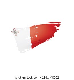 Malta flag, vector illustration on a white background.