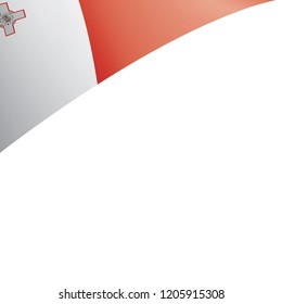 Malta flag, vector illustration on a white background