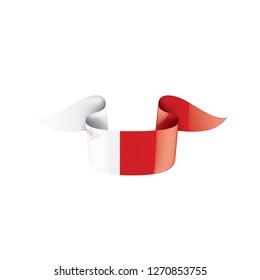 Malta flag, vector illustration on a white background