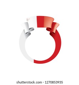 Malta flag, vector illustration on a white background