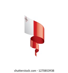Malta flag, vector illustration on a white background
