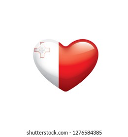 Malta flag, vector illustration on a white background