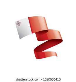 Malta flag, vector illustration on a white background
