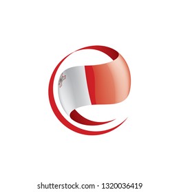 Malta flag, vector illustration on a white background