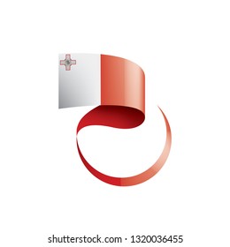 Malta flag, vector illustration on a white background